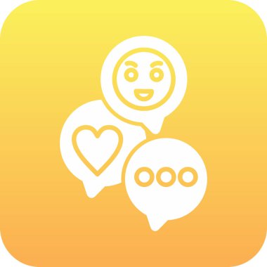 Sohbet simgesi vektör illüstrasyonu