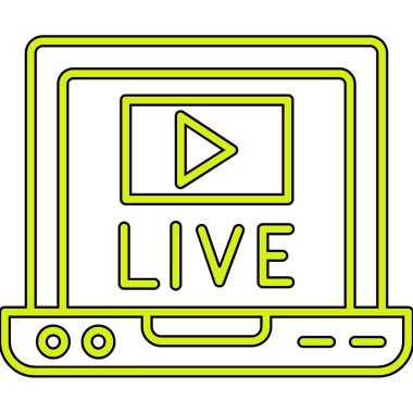 canlı yayın simgesi vektör illüstrasyonu