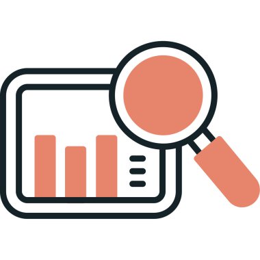 iş analizi ikon vektör illüstrasyonu