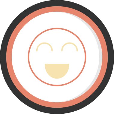 yüz ifadesi simgesi, vektör illüstrasyonu