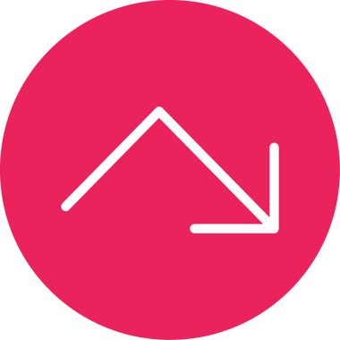 Yön ok simgesi, vektör illüstrasyonu