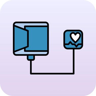 Konuşma balonu ve beyaz arka planda izole kalp ikonu ile ana hatları doldurulmuş kalp. Sevgililer günü aşkı. vektör