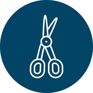 Makas. Web simgesi basit illüstrasyon