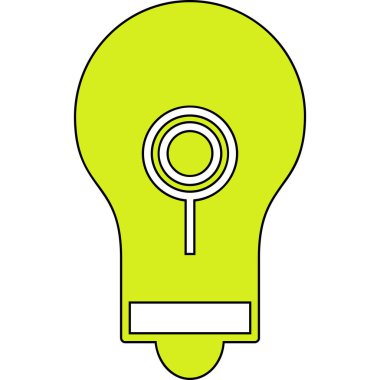 ampul yaratıcı fikir simgesi - taslak biçimi