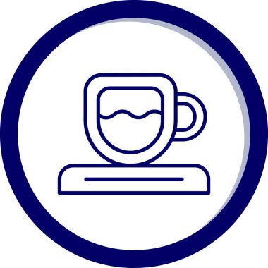 Bir fincan kahvenin vektör çizimi