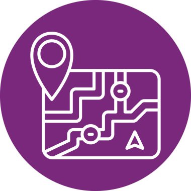 konum haritası simgesi, vektör illüstrasyonu