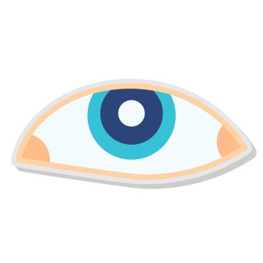 Bir göz simgesinin vektör illüstrasyonu.