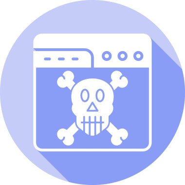 Kafatası. Web simgesi basit illüstrasyon