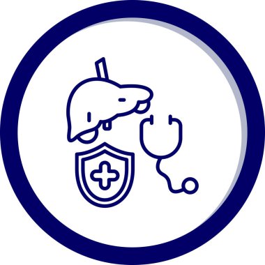 Bir kalkan simgesinin vektör illüstrasyonu