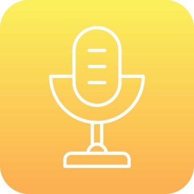 mikrofon simgesi, vektör illüstrasyonu