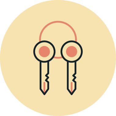 anahtar vektör simgesi modern basit illüstrasyon