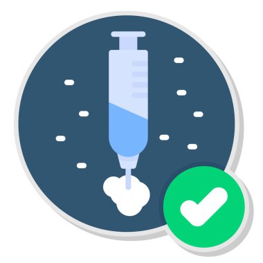 Enjeksiyon. Web simgesi basit illüstrasyon