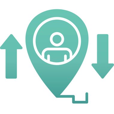 Konumun vektör illüstrasyonu modern simge