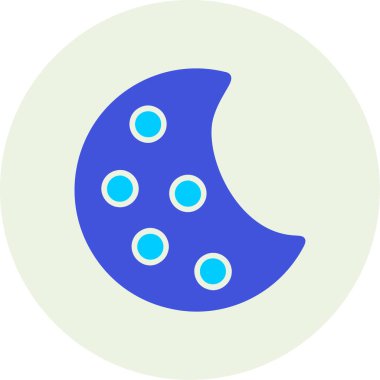 Ay. Web simgesi basit illüstrasyon