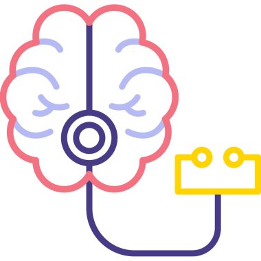 Beyin. Web simgesi basit tasarım