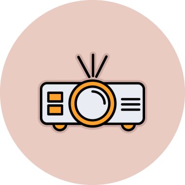 Kişisel ve ticari illüstrasyon için kamera vektör simgesi modern basit illüstrasyon