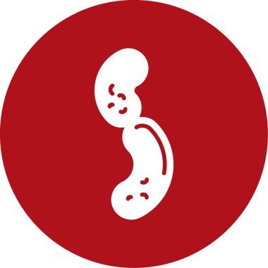 İnsan böbreği simgesi, basit vektör çizimi