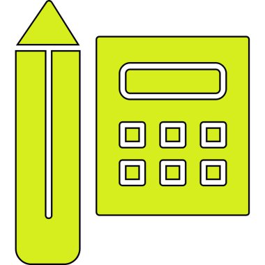 Hesap makinesi. Web simgesi basit illüstrasyon