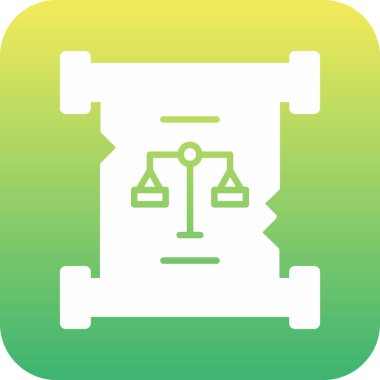 Modern b 'nin vektör illüstrasyonu adaletin ikonundan yoksun