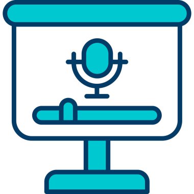 Konuşmacı. Web simgesi basit tasarım