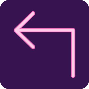 Tasarımınız için sol yön ok simgesi