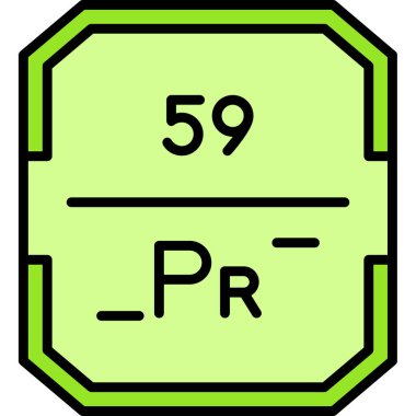 Kimyasal periyodik tablo simgesi. vektör illüstrasyonu