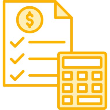 muhasebe hesap makinesi iş simgesi - taslak biçimi