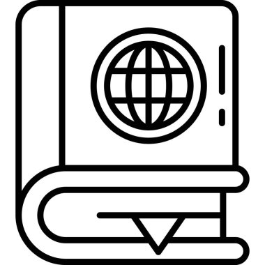 Pasaport web simgesi basit illüstrasyon