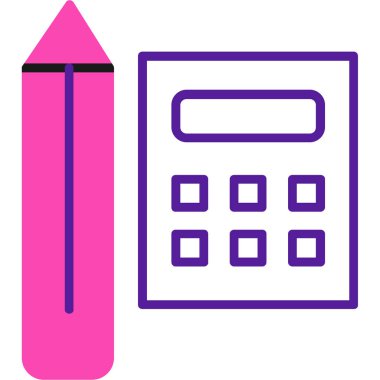 Bir hesap makinesi vektör simgesi