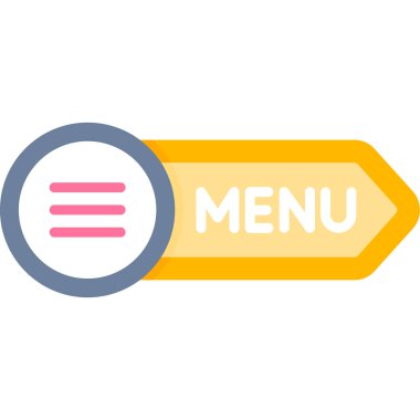 menü düz vektör simgesi