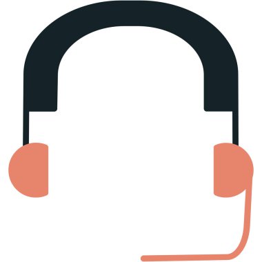 Kulaklık. Web simgesi basit illüstrasyon