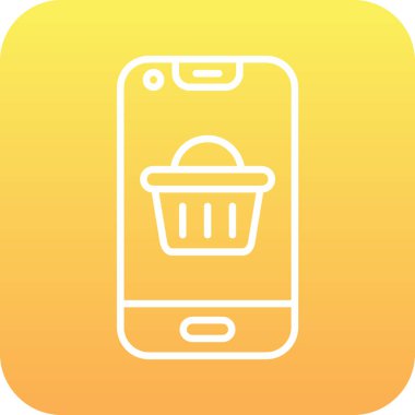 Soyut olarak izole edilmiş alışveriş arabası simgesi