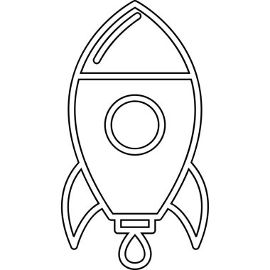 Roket ikonu. Web için mekik vektör simgelerinin özet çizimi