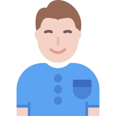 hemşire avatar doktor simgesi düz stil