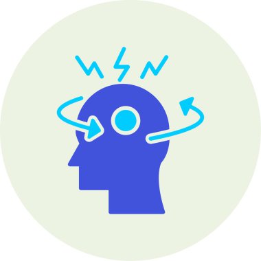 Yıldırımlı bir kafanın vektör çizimi