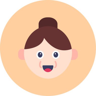 Gülümseyen mutlu kız.