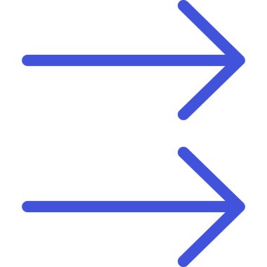 yatay oklar ince çizgi vektör simgesi