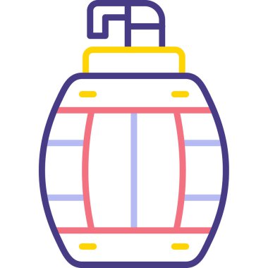 Bir şişe su ikonunun vektör çizimi