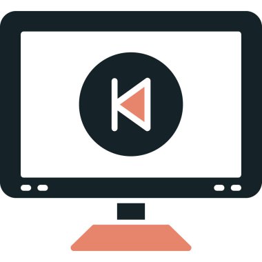 Bilgisayar. Web simgesi basit illüstrasyon