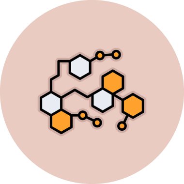 Moda biçimi izole edilmiş arkaplanda molekül simgesi