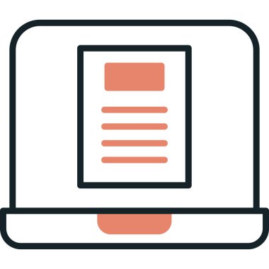 dizüstü bilgisayar simgesi. Web illüstrasyonu