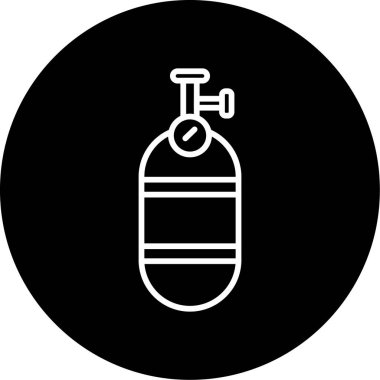 Gaz söndürücü simgesinin vektör illüstrasyonu