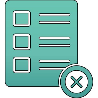 Basit vektör, kontrol listesi resimleme simgesi, izole edilmiş