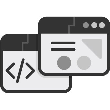 Kodlama vektör satırı simgesi