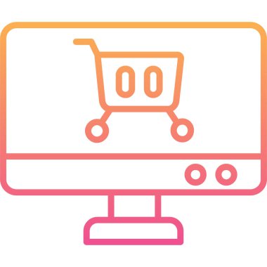 Alışveriş arabası vektör simgesi modern basit vektör illüstrasyonu