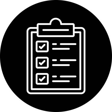 Moda Biçimli İzole Arkaplanda Kontrol Listesi Simgesi