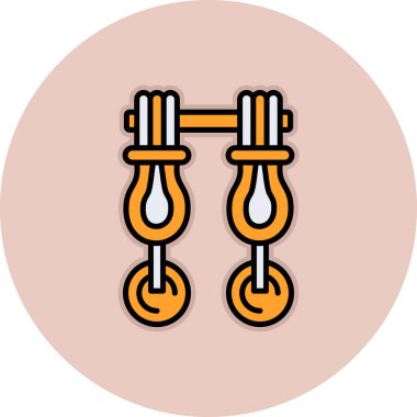 Spor salonu ve spor salonu ikonu. vektör grafiği