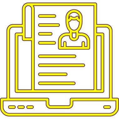 Kimlik simgesi, vektör illüstrasyonu