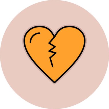 yumuşak arkaplan vektöründe izole edilmiş modaya uygun düz stil kalp simgesi