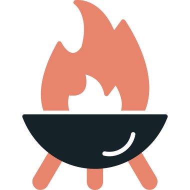 Alevler. Web simgesi basit illüstrasyon